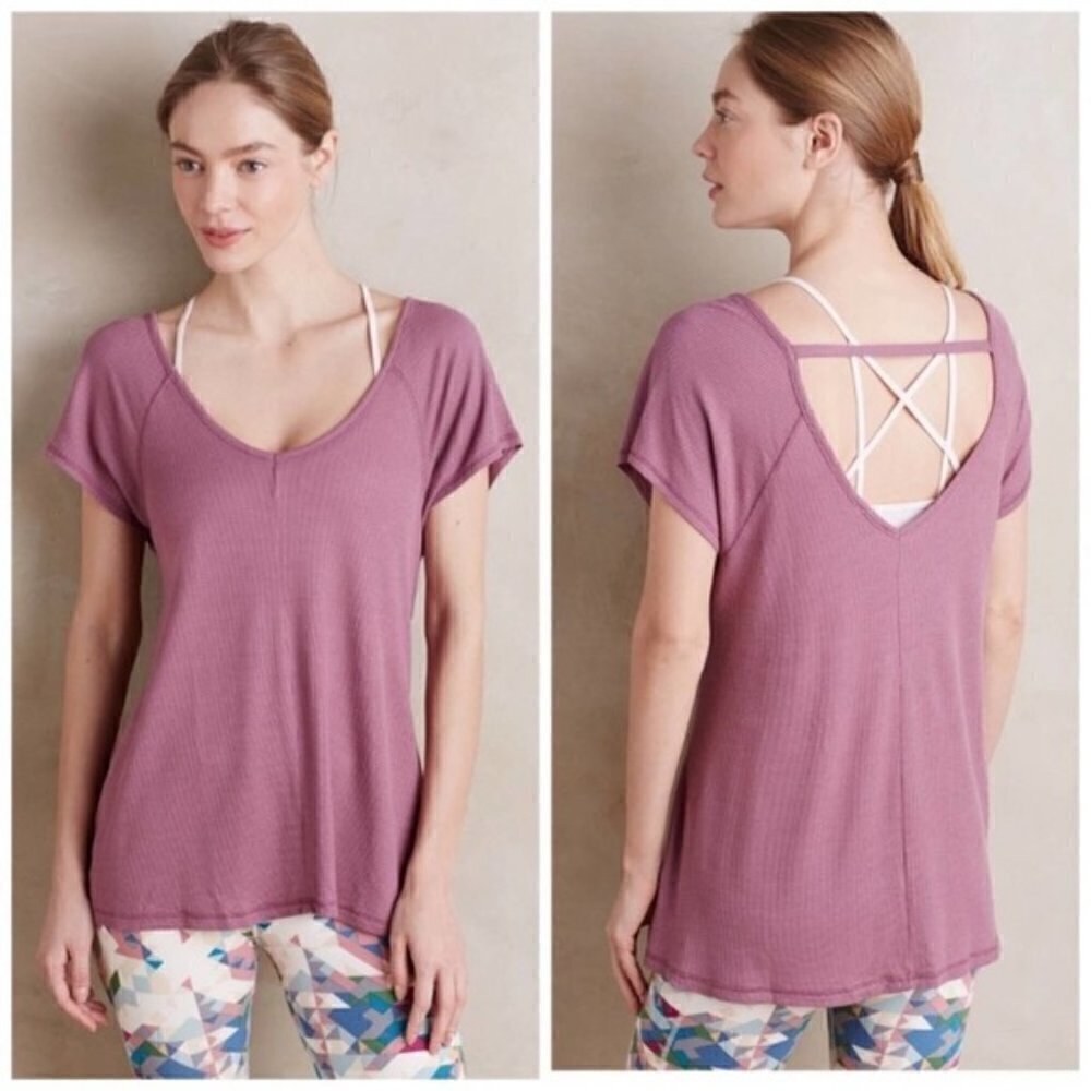Anthropologie Saturday Sunday Waffle‎ Knit Top M